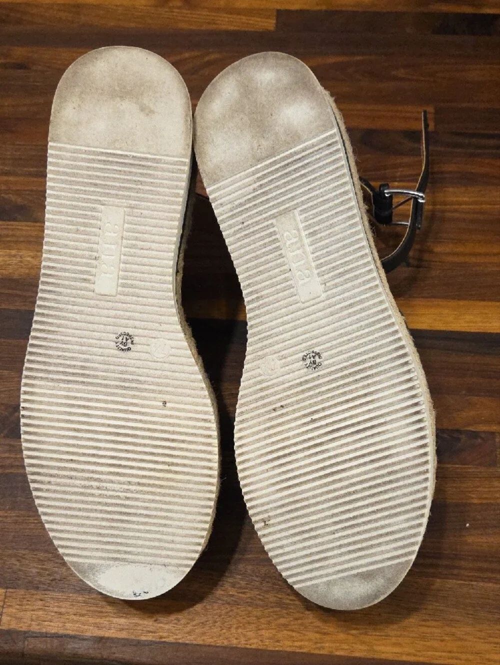 Women's A.n.a Black Espadrille Ankle-Strap Flats